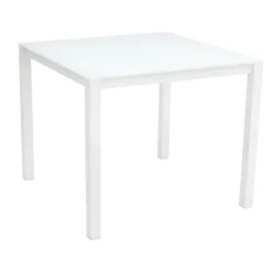 Viadurini in the Garden Gartentische Aus Aluminium-Gartentisch mit Gestell aus lackiertem Aluminium und Glasplatte - Salim