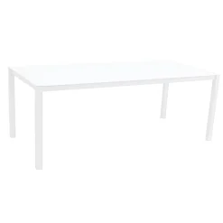 Viadurini in the Garden Gartentische Aus Aluminium-Gartentisch mit Gestell aus lackiertem Aluminium und Glasplatte - Salim