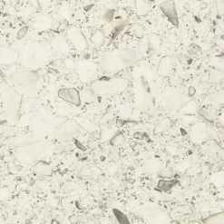 Viadurini in the Garden Gartentische Fest|Gartentische Aus Teakholz-Gartentisch mit Holzsockel und weißer Terrazzo-Keramikplatte - Infinity