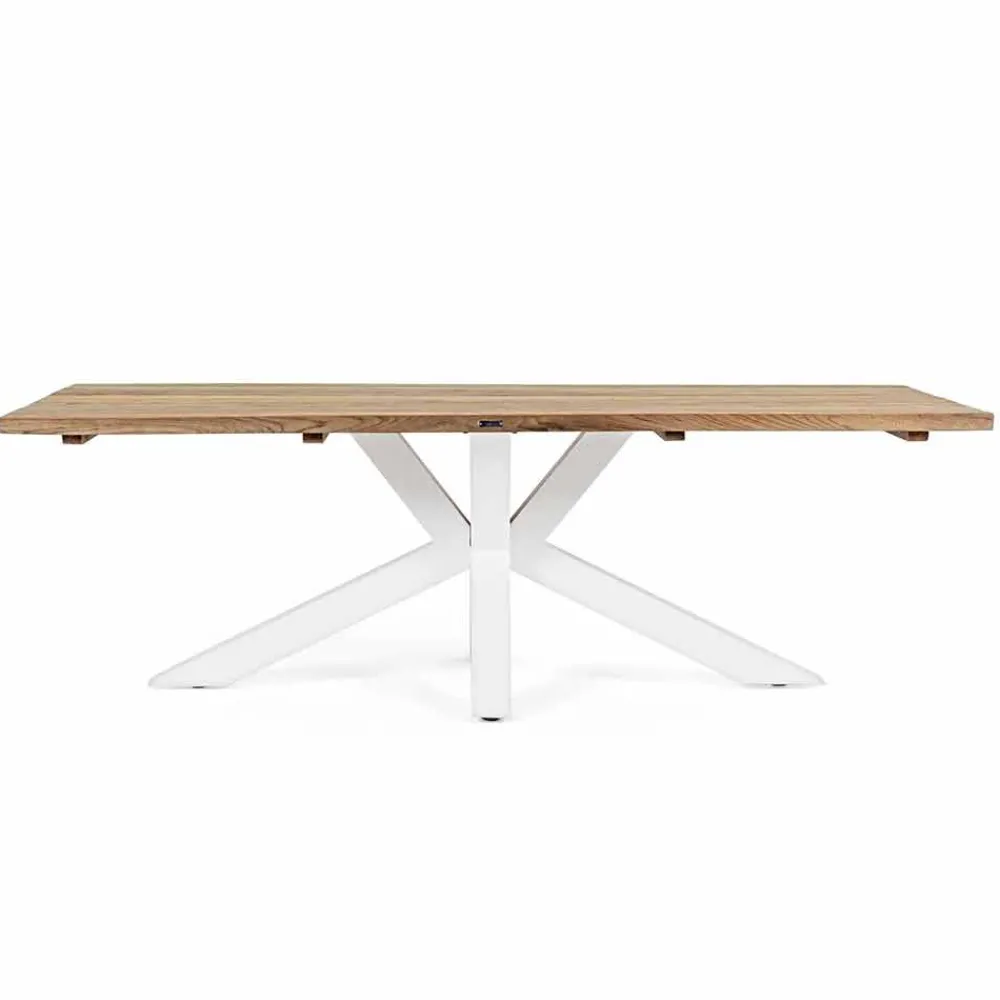 Viadurini in the Garden Gartentische Aus Teakholz-Gartentisch mit Platte aus Teakholz von Homemotion Design - Cowen