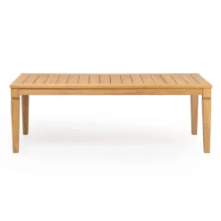 Viadurini in the Garden Gartentische Aus Teakholz-Gartentisch mit Struktur aus gebürstetem Naturteak - Artes