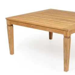 Viadurini in the Garden Gartentische Aus Teakholz-Gartentisch mit Struktur aus gebürstetem Naturteak - Artes