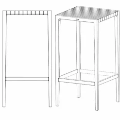 Vondom Garten Beistelltisch-Gartentisch Spritz von aus Polypropylen mit Glasfaser