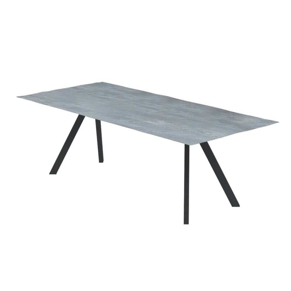 Viadurini in the Garden Gartentische Fest-Gartentischgestell aus verzinktem Stahl mit HPL-Platte Made in Italy - Brienne