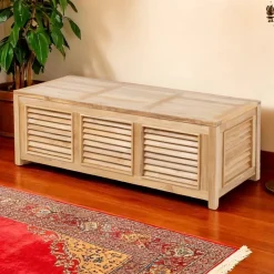 Viadurini in the Garden Gartenideen-Gartentruhe aus natürlichem Teakholz - Hide