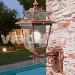 Viadurini Lighting Garten-Wandlampen-Gartenwandleuchte aus Aluminium, hergestellt in Italien, Kristel