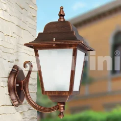 Viadurini Lighting Pendelleuchten Vintage-Gartenwandleuchte aus Aluminium, hergestellt in Italien, Aquilina