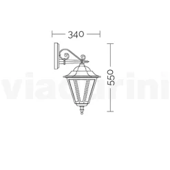 Viadurini Lighting Garten-Wandlampen-Gartenwandleuchte aus Aluminiumdruckguss Made in Italy - Pinako