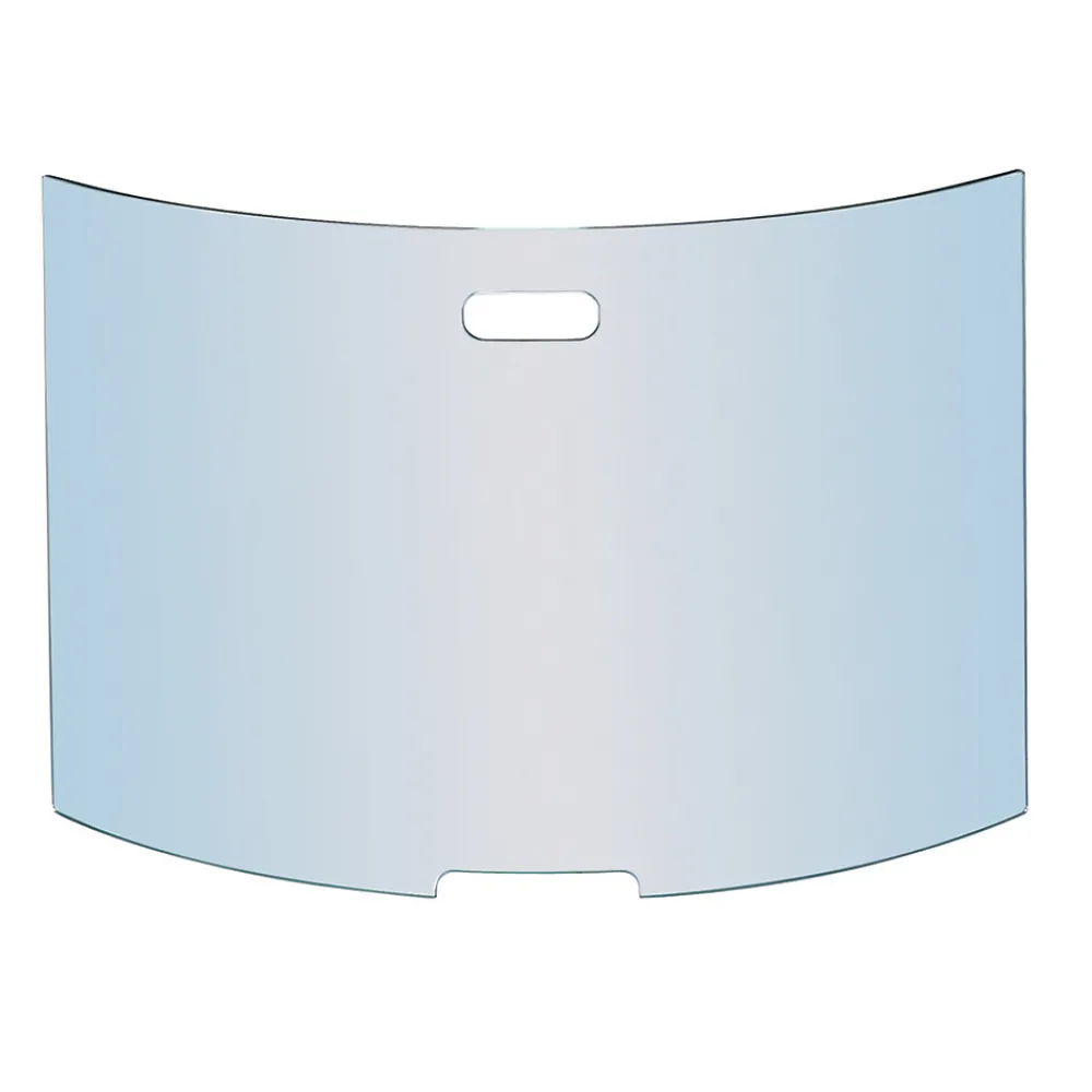 Viadurini Fire Design Funkenschutz Kamin-Gebogener Funkenfänger aus gehärtetem Kristall, hergestellt in Italien – Zafu