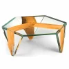 Viadurini Living Moderne Couchtische-Geformter Couchtisch aus Glas und Holz Made in Italy - Mumbai