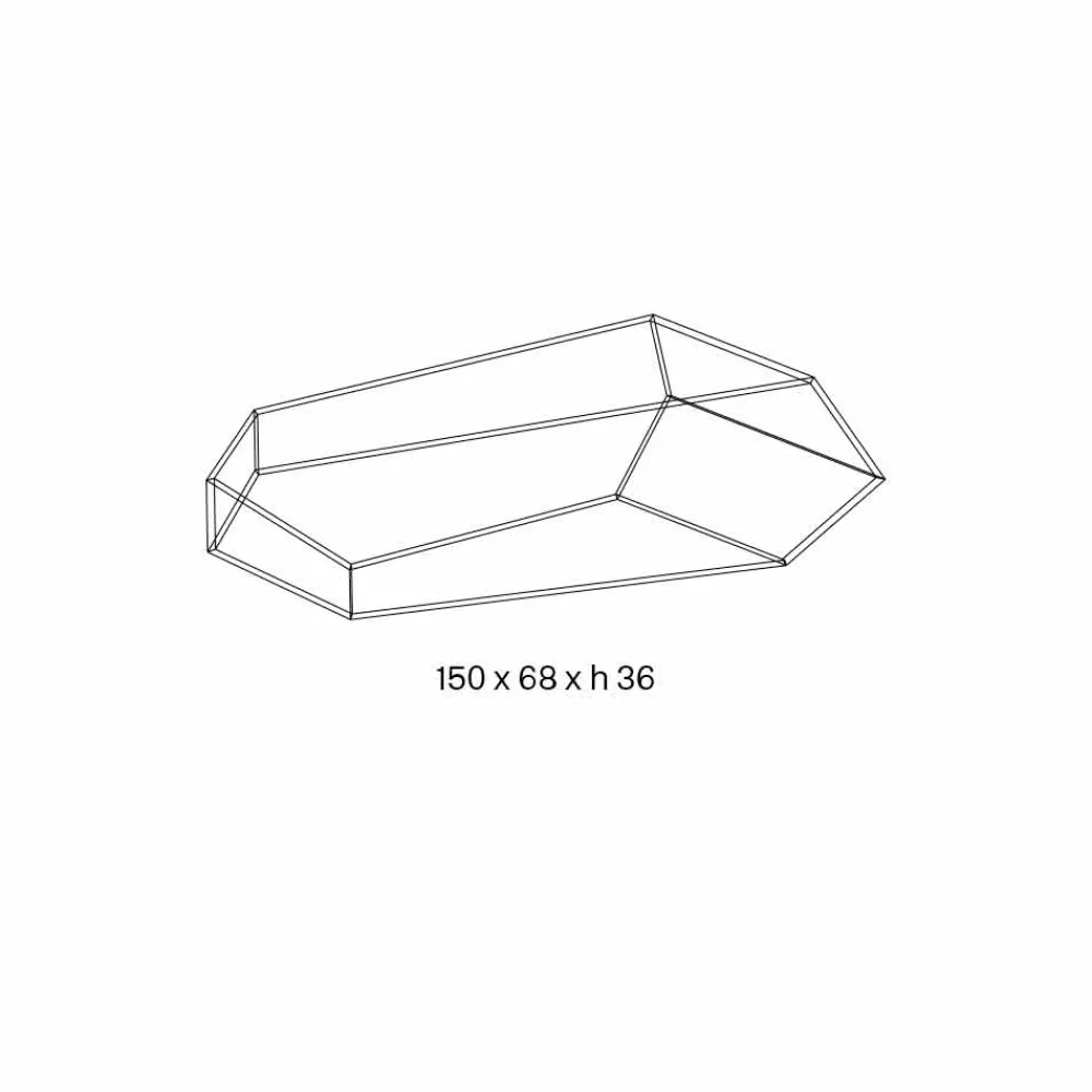 Viadurini Living Moderne Couchtische-Geformter Couchtisch aus extra klarem oder rauchigem Glas made in Italy - Neok