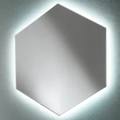 Viadurini Bathroom Wandspiegel-Geformter moderner Badezimmer-Wandspiegel mit hochwertigem LED-Licht - Crocchio