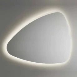 Viadurini Bathroom Badspiegel-Geformter Spiegel mit Sandstrahl und Hintergrundbeleuchtung Made in Italy - Eurano