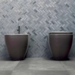 Viadurini Bathroom Bidet-Gemahlenes Bidet aus weißer oder farbig glasierter Keramik Trabia