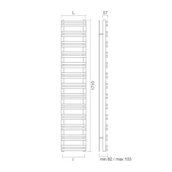 Viadurini Radiators Hybrid Heizkörper-Gemischter Handtuchwärmer mit horizontalen Elementen, hergestellt in Italien – Amaretti
