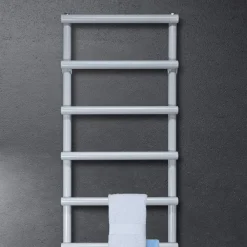 Viadurini Radiators Hybrid Heizkörper-Gemischter Handtuchwärmer mit kreisförmigen Elementen, hergestellt in Italien – Erdbeere