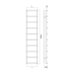 Viadurini Radiators Hybrid Heizkörper-Gemischter Handtuchwärmer mit kreisförmigen Elementen, hergestellt in Italien – Erdbeere