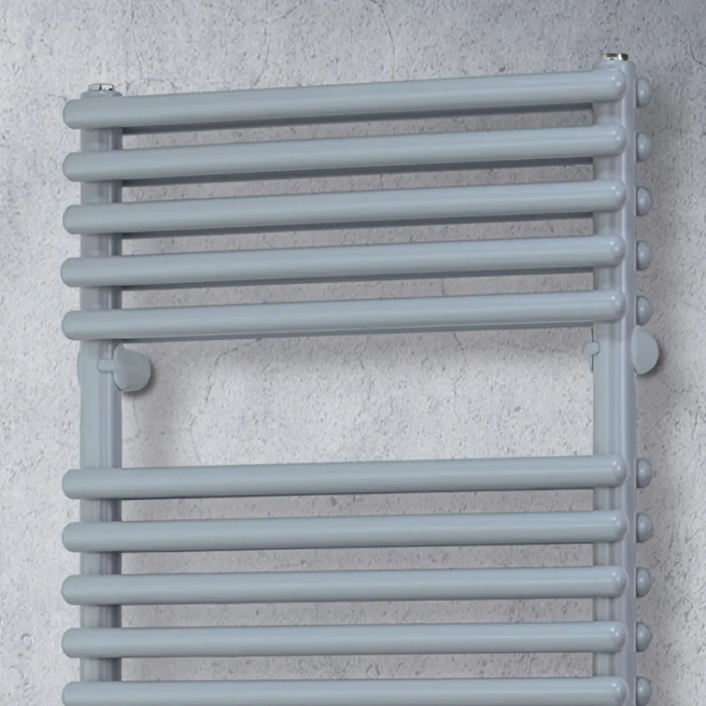 Viadurini Radiators Hybrid Heizkörper-Gemischter Handtuchwärmer mit 4 Reihen horizontaler Elemente, hergestellt in Italien – Meringue