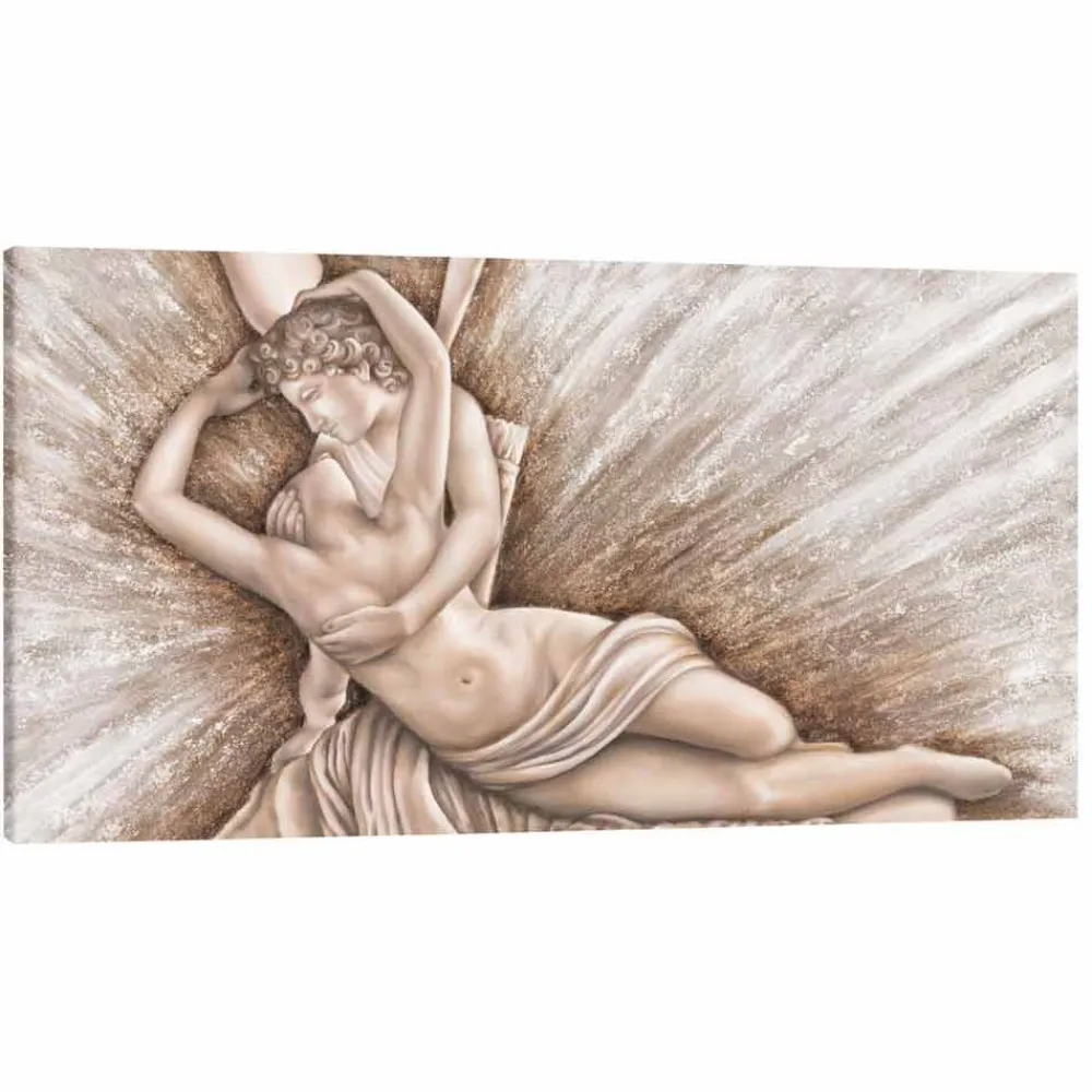 Viadurini Decor Handgemalte Bilder-Gemälde auf Leinwand mit einem modernen Design handgefertigt in Italien Aurora