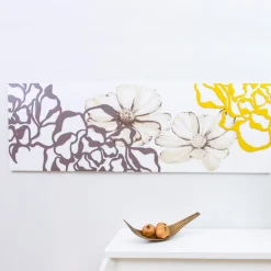 Viadurini Decor Blumen Bilder-Gemälde mit Pfingstrosenblüten, hergestellt mit Laser, hergestellt in Italien – Freya