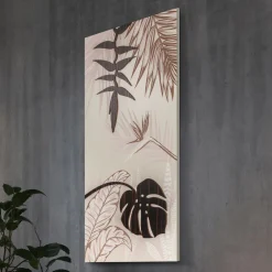 Viadurini Decor Blumen Bilder-Gemälde mit tropischem Motiv, hergestellt mit Laser, hergestellt in Italien – Saeko