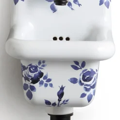 Viadurini Bathroom Vintage Waschbecken|Farbige Waschbecken-Gemustertes Keramik-Wandwaschbecken im Vintage-Stil 26 cm - Jordan