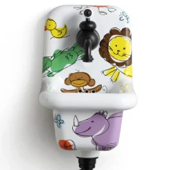 Viadurini Bathroom Vintage Waschbecken|Farbige Waschbecken-Gemustertes Keramik-Wandwaschbecken im Vintage-Stil 26 cm - Jordan