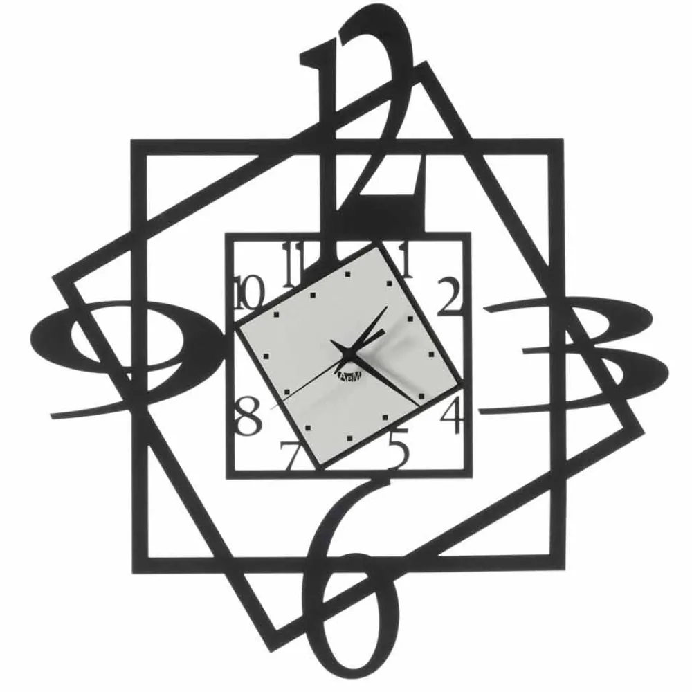 Viadurini Time Design Wanduhren-Geometrisches Design der modernen Eisenwanduhr Made in Italy - Procida