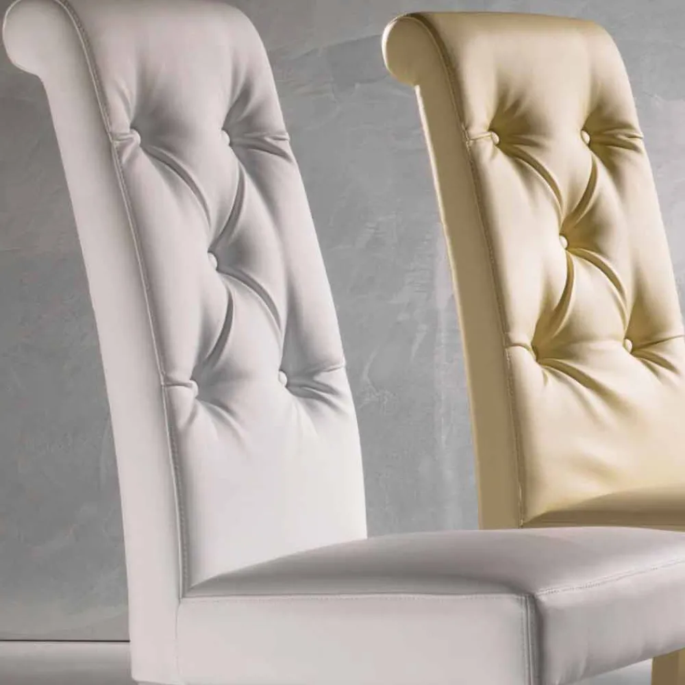 Viadurini Living Klassische Stühle-Gepolstert Stuhl in Capitonnè Finish - Diana