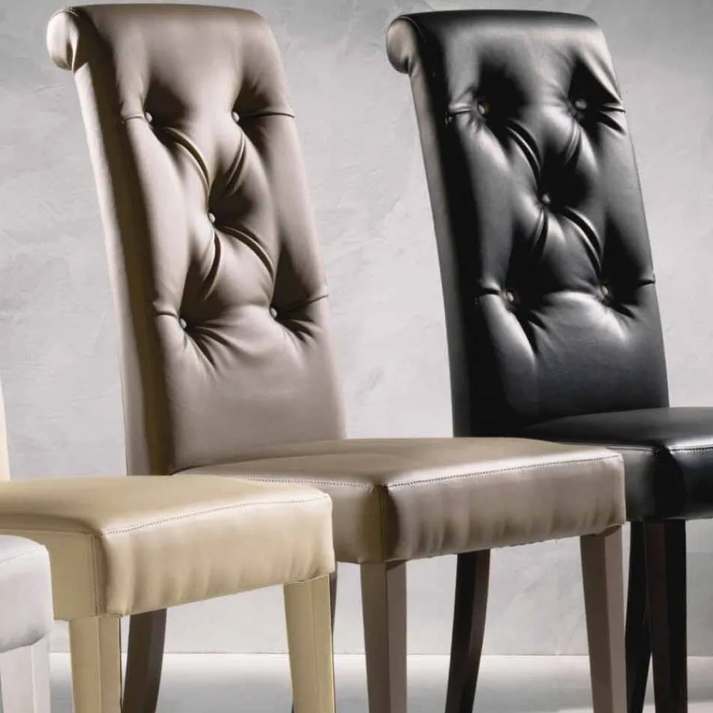 Viadurini Living Klassische Stühle-Gepolstert Stuhl in Capitonnè Finish - Diana