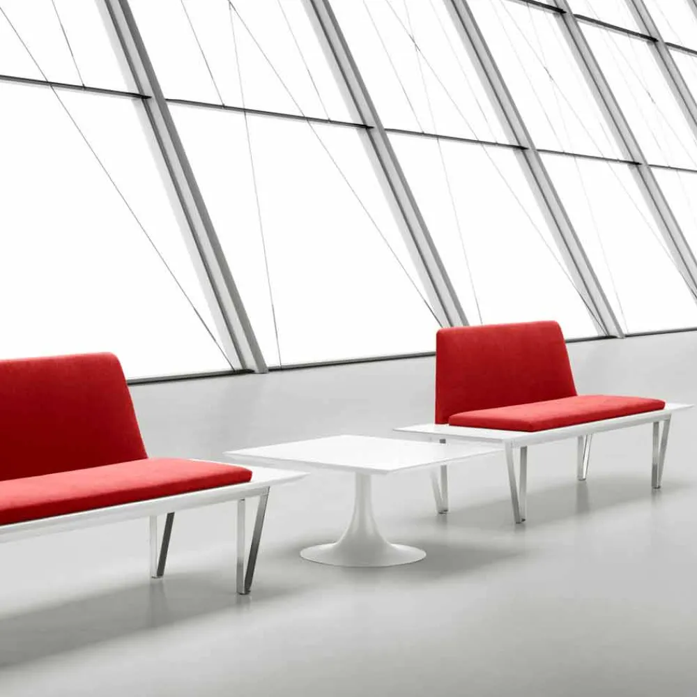 Viadurini Living Moderne Wohnzimmerbank-Gepolsterte Bank mit Stahlgestell und Mdf Modern Minimal Design - Gardena