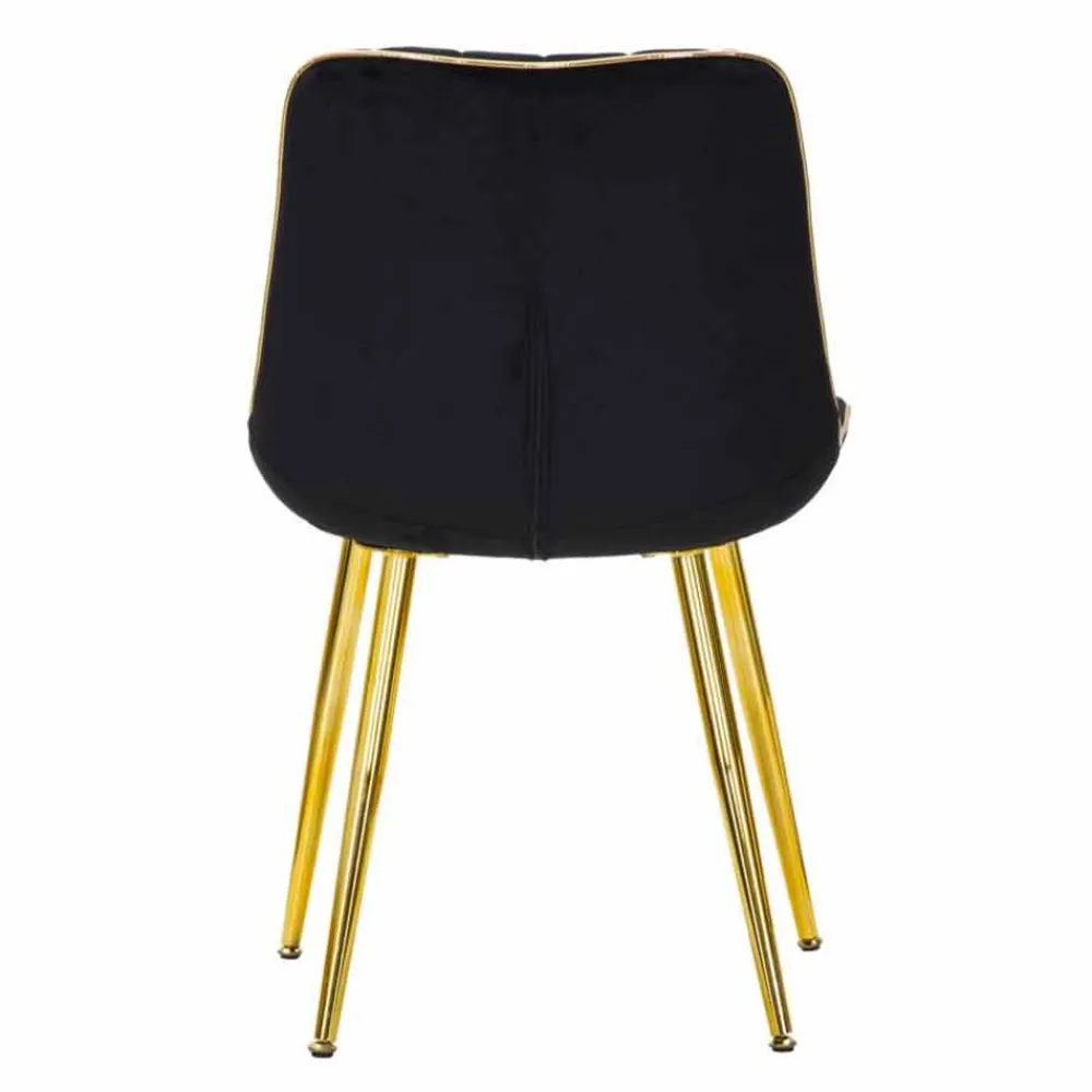 Viadurini Living Moderne Stühle-Gepolsterter Design Esszimmerstuhl aus Holz und Stoff, 2 Stück - Kolly