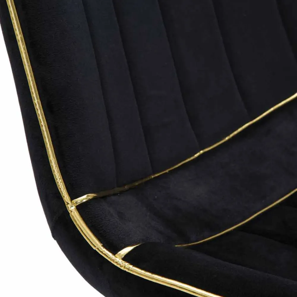 Viadurini Living Moderne Stühle-Gepolsterter Design Esszimmerstuhl aus Holz und Stoff, 2 Stück - Kolly