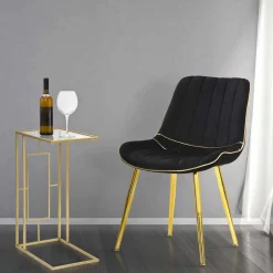 Viadurini Living Moderne Stühle-Gepolsterter Design Esszimmerstuhl aus Holz und Stoff, 2 Stück - Kolly