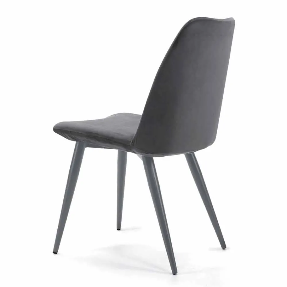 Viadurini Living Moderne Stühle-Gepolsterter Esszimmerstuhl mit lackiertem Stahlgestell – Granella