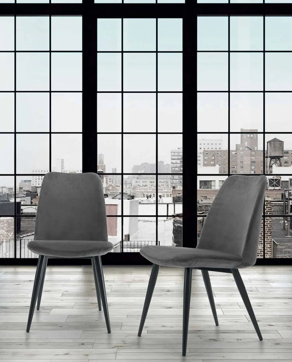 Viadurini Living Moderne Stühle-Gepolsterter Esszimmerstuhl mit lackiertem Stahlgestell – Granella