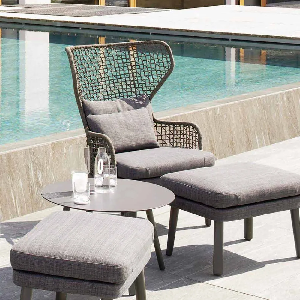 Varaschin Stoffsessel-Gepolsterter Gartensessel in modernem Design Emma