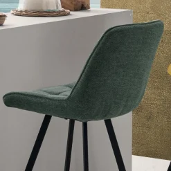 Viadurini Living Küchenhocker-Gepolsterter Küchenhocker mit Metallstruktur 2 Stück - Raggia