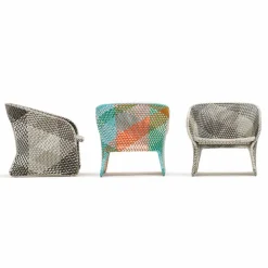 Varaschin Sessel Rattan-Gepolsterter Outdoor Lounge Sessel aus Kunstfaser - Maat von