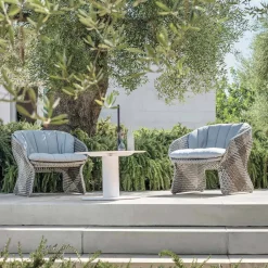 Varaschin Sessel Rattan-Gepolsterter Outdoor Lounge Sessel aus Kunstfaser - Maat von