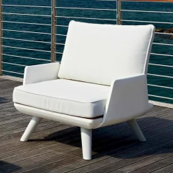 Myyour Stoffsessel-Gepolsterter Outdoor-Sessel in weißem und modernem Design - Samurai von