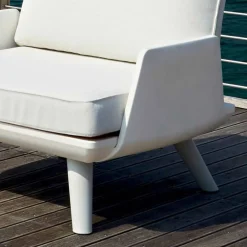 Myyour Stoffsessel-Gepolsterter Outdoor-Sessel in weißem und modernem Design - Samurai von