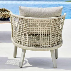 Varaschin Stoffsessel-Gepolsterter Outdoor-Sessel aus Metall und Stoff Emma