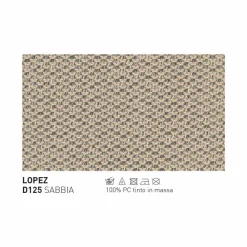 Varaschin Stoffsessel-Gepolsterter Outdoor-Sessel aus Metall und Stoff Emma