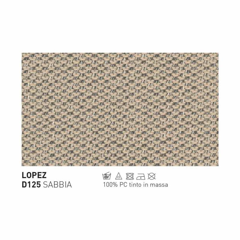 Varaschin Stoffsessel-Gepolsterter Outdoor-Sessel aus Metall und Stoff Emma