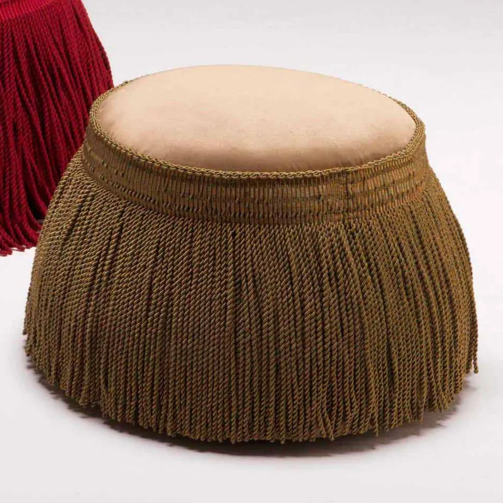 Viadurini Living Sitzsäcke|Sitzsäcke-Gepolsterter Pouf in klassischem luxury Design, Durchmesser 60cm Simon