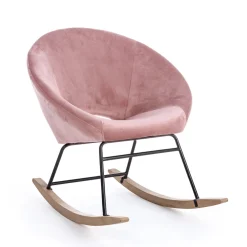 Viadurini Living Skandinavische Sessel-Gepolsterter Schaukelsessel Samteffekt Skandinavisches Design - Pippy