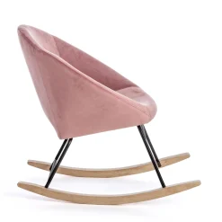 Viadurini Living Skandinavische Sessel-Gepolsterter Schaukelsessel Samteffekt Skandinavisches Design - Pippy