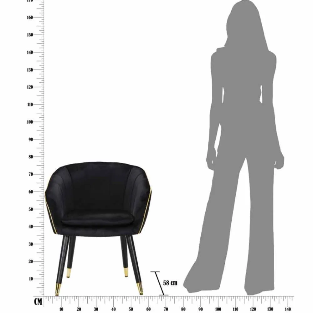 Viadurini Living Moderne Sessel-Gepolsterter Sessel aus Stoff und Holz für Wohnzimmer, modernes Design - Maddy