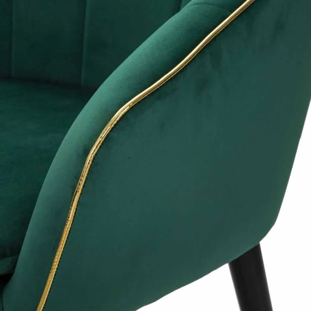 Viadurini Living Moderne Sessel-Gepolsterter Sessel aus Stoff und Holz für Wohnzimmer, modernes Design - Maddy